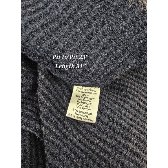 New In Waffle Knit Hoodie Button-Up – Size M - Picture 5 of 6